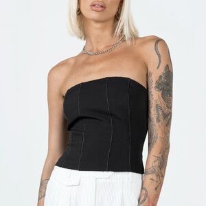Princess Polly - Taron Strapless Top in Black - Size 2